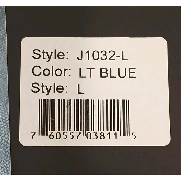 Tiered Ruffle Sleeve Cropped Denim Icy Blue Boho Jean Jacket Wms Large - Picture 11 of 15